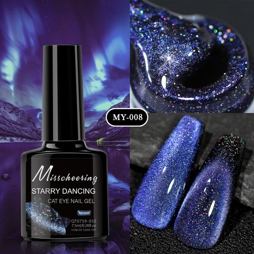 8-Piece Galaxy Dance Cat Eye Gel Polish Set – Professional Nail Art Varnish Kit