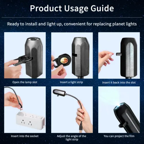 USB Plug in Projection Lamp  Theme Replacement Lamp Strip Indoor Ceiling Decoration Projection Lamp