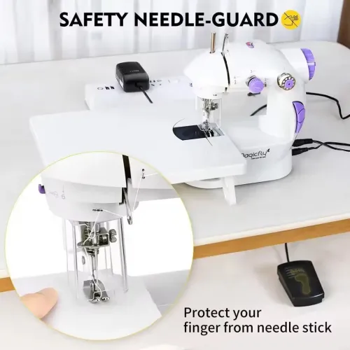 Ultra-Portable Dual-Speed Sewing Machine with LED Light & Foot Pedal | Easy-Use Home