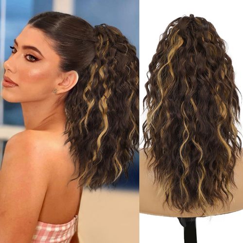 Women's wig curly wave hair extension ponytail hair extension