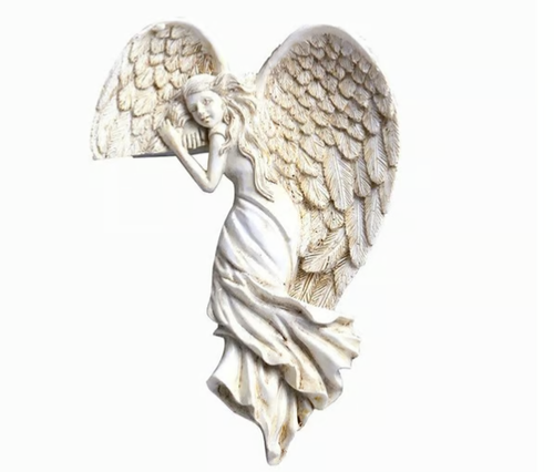 Door Frame Angel Wing Sculpture Retro Wall Decoration Frame Angel🔥