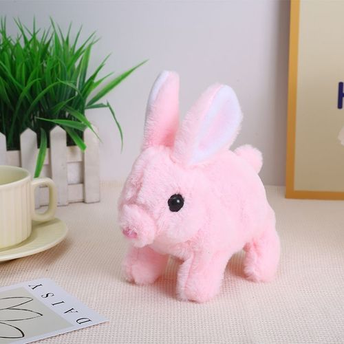 Electric Rabbit Doll Plush Simulation Cute Interactive Toy Walking Companion Birthday Gift Creative Interesting Toys