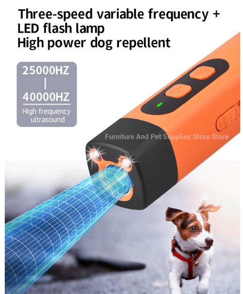 New Pet Dog Repeller Ultrasonic Dog Training Device Rechargeable Anti Dog Bark Stop-Barking Deterrent Device With LED Flashlight
