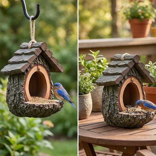 Outdoor bird feeder for garden decoration