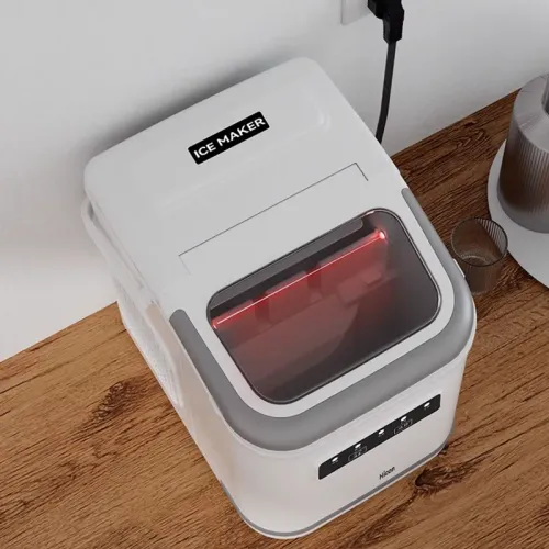 Ice Maker 15KG Automatic Household Mini Ice Cube Machine, Portable Intelligent Quiet Ice Maker for Home Dormitory Outdoor Use