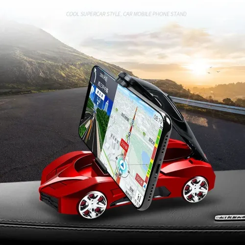 Car Shaped Phone Holder 3-in-1 Simulation Aromatherapy Ornament with Parking Phone Numbers for Navigation Car Office Desk Decor