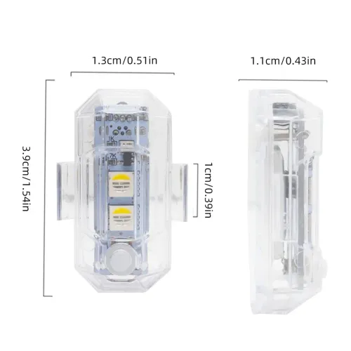 Motorcycle LED Warning Mini Signal Light Wireless Flash Turn Signal Indicator