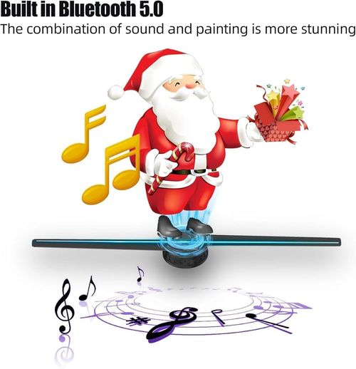 3DhologramFan, Holographic Fan Holographic Projector  Supports WiFi Connection  HD LED Portable Design 42CM 3D Led Fan Display