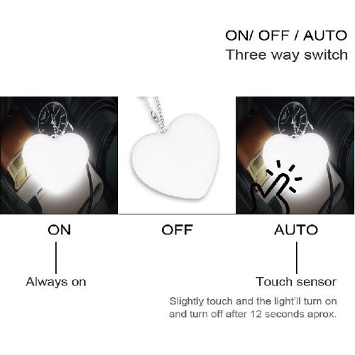 Heart-shaped touch night light