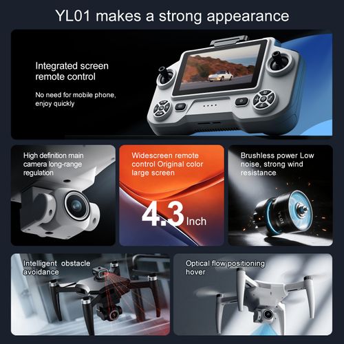 2026 hot selling hot selling screen controlled high-definition aerial photography drone obstacle avoidance quadcopter brushless optical flow remote-controlled aircraft