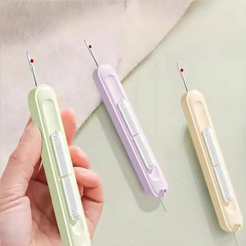 3pcs   2 in1 Needle Threader Hand Sewing Tools Multi-function Threader Stitch Insertion Sewing Needle Changer Thread Device Hand Machine