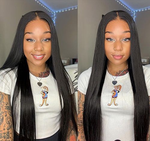 Silky Straight Easy Wear Go Glueless Wigs Pre Cut 7x5 HD Lace Closure Wigs Beginner Friendly
