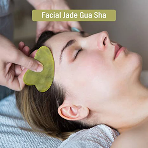 The Secret to Glowing Skin - 100% Natural Jade Roller & Gua Sha Set for Face Lifting
