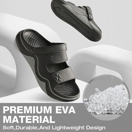 Sandals with thick soles and made of breathable material