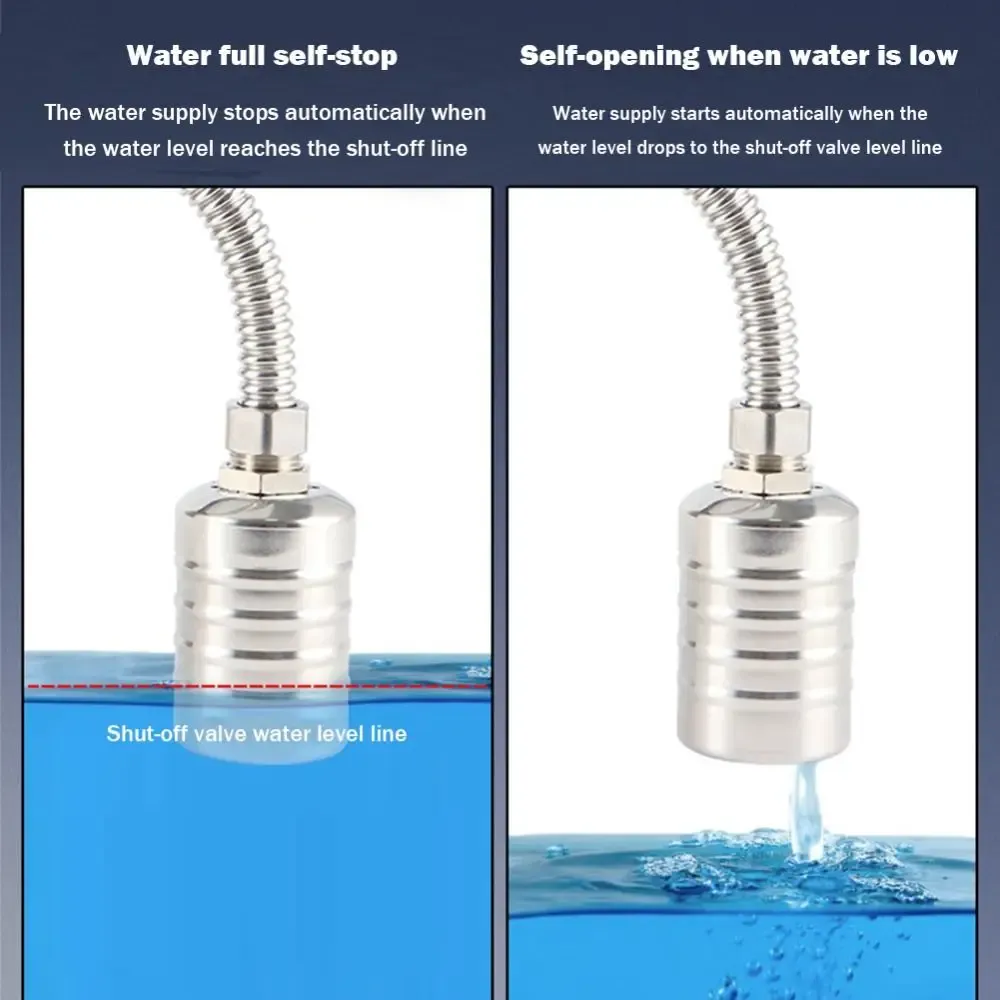 1Set 304 Stainless Steel Automatic Float Valve  Fully Automatic Floating Ball Valve Waterproof Corrosion Resistant