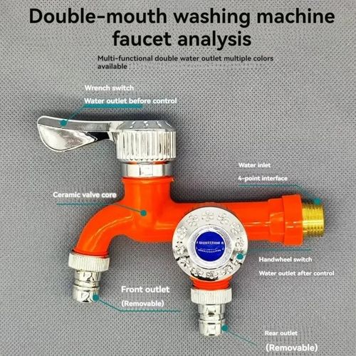 2 Pack two-in-one faucet with quick-opening design