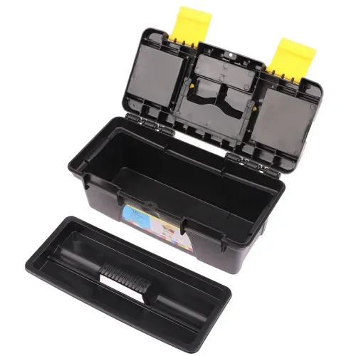 Small Two Layer Plastic Tool Case Durable Storage Container For Electrician Repair Tools Hardware Accessories