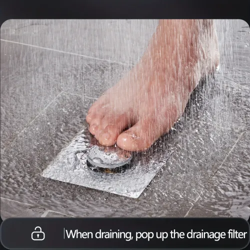 2PCS Stainless Steel Smooth Edge Bathroom Drain Floor Drain - Suitable, Easy to Install, Durable Bathroom Additions for Efficient