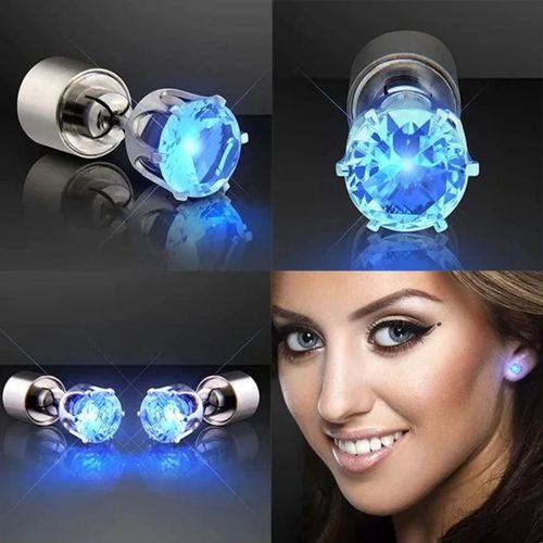 A pair Stylish LED-illuminated crown earrings