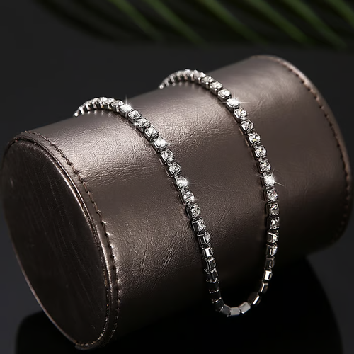 💥 Waterproof & Sweatproof: 304 Stainless Steel + Zircon Necklace — Includes a Matching Bracelet Gift!