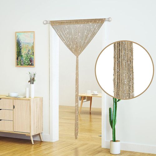 Silver thread flower door curtain（1m wide x 2m high）