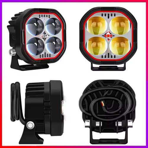 Devil's Eye Yellow White Spotlight Motorcycle Modified Car Light LED Flashing Out