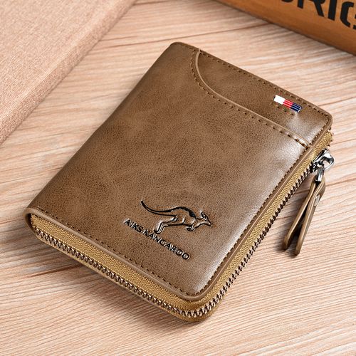 Men Wallet Zipper Purse ( RFID PROTECTED )