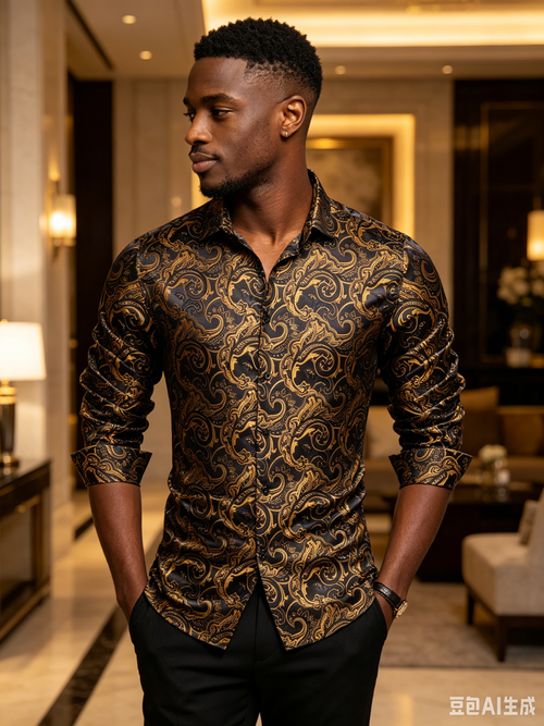 3D printed men's shirt black