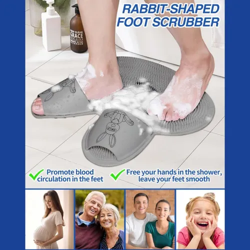Silicone Massage Foot Mat Bathroom Non-Slip Mat Bath Foot Rubbing Artifact Foot Wash To Remove Dead Skin Shower Room Floor