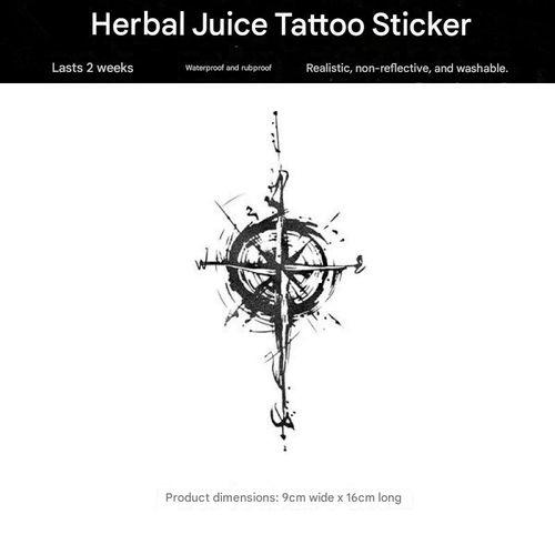 Natural herbal juice tattoo sticker Waterproof, not easy to fall off, realistic and non reflective, can last for 2 weeks
