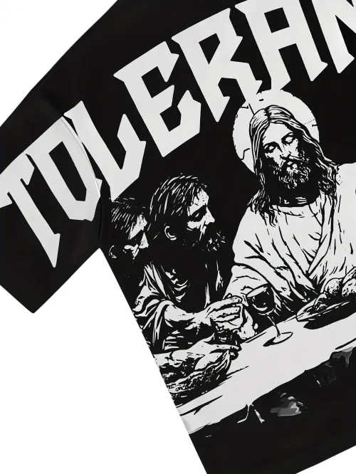 The new men's T-shirt for the summer of 2025 features a casual fashionable comfortable and breathable 3D letter pattern print