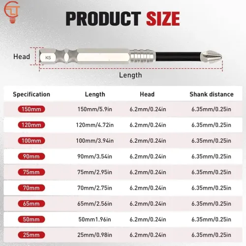 9PCS High Magnetic Screwdriver Drill Bit Set Strong Magnetic Durability Screwdriver Drill Bit Set Universal Anti-Slip Magnetic