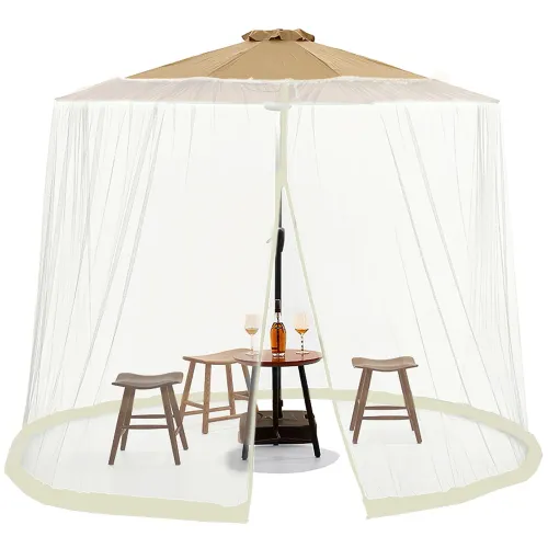Outdoor Patio Umbrella Screen Mosquito Netting- Umbrella Not Included