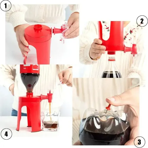 Hand-pressed beverage switch inverted water dispenser