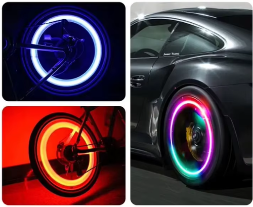 4Pcs Tire Valve Cap Lights Durable Tire Lights For Car Air Valve Caps With Lights