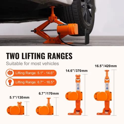 SucceBuy Electric Car Jack 3T Scissor Jack with Electric Impact Wrench 12V Portable Car Jack Lifting for SUV Truck Tire Change