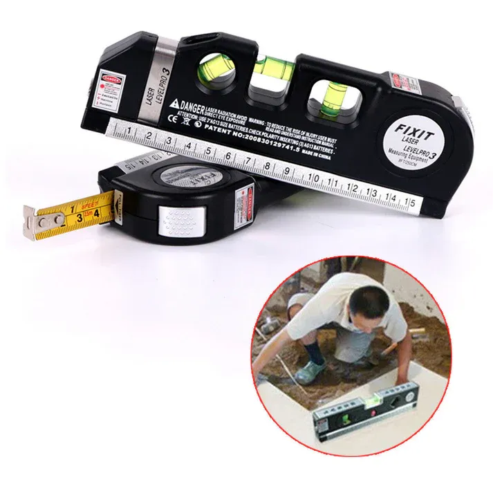 Professional 5-in-1 Laser Level with Ruler, Scale & Triple Spirit Level👌
