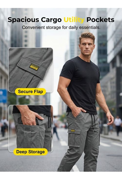 👖 50% OFF NOW! 🧵 Men's Cotton Cargo Tactical Trousers – Multi-Pocket, Durable Fabric & Perfect for Outdoor & Daily Wear 🏕️