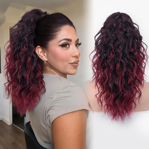 Women's wig curly wave hair extension ponytail hair extension