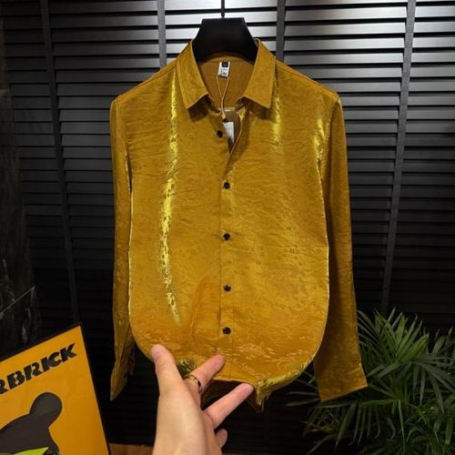 Gold long-sleeved shirt