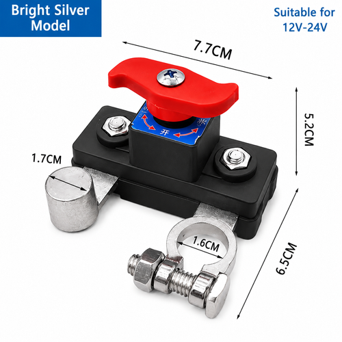 🔋Universal 12V 24V Car Battery Disconnect Switch Heavy Duty Negative Terminal Power Cut Off Isolator