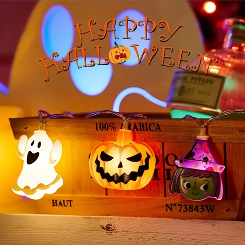 3-Meter 20-LED Halloween String Lights (8 Modes, USB-Powered) – Suitable for Halloween and Autumn Harvest Decor
