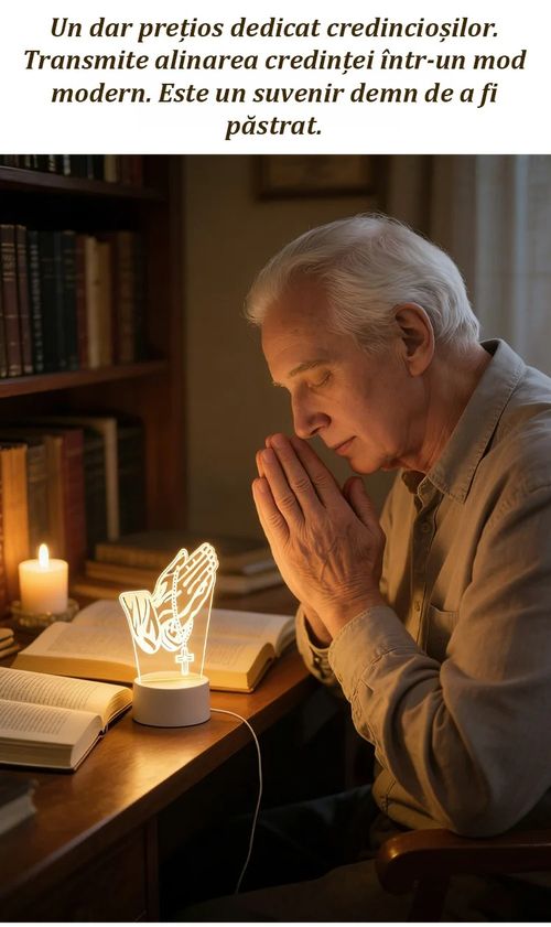 Praying Hands 3D Night Light with Seven Color Changing