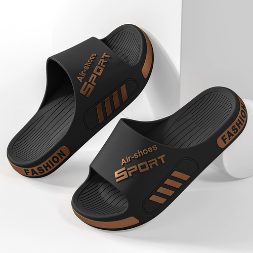 Men's New  Slide Sandals Soft Thick Sole Non Slip Casual Slippers For Outdoor Indoor Home Bathroom Shower