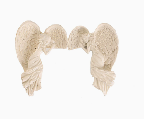 Door Frame Angel Wing Sculpture Retro Wall Decoration Frame Angel🔥