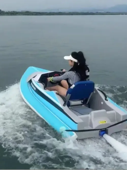 Electric kadin boat adult non-rollover mini motorboat surfing men and women children seat double seat water sports