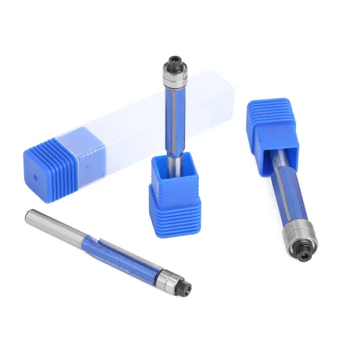 6mm A quarter Double Bearing Carbide Flush Trim Router Bits for Wood Biaxial Trimming Tool Carving Milling Cutter Woodworking Tools