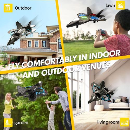 RC Helicopter Plane 2.4Ghz Remote Control F22 Jet Fighter Airplane Quadcopter