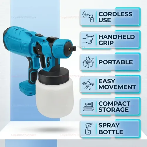 high voltage electric spray gun lithium battery powered special furniture paint high atomization