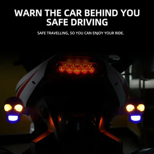 2pcs Mini LED Turning Running Lights Mini Universal Motorcycle LED Turn Signal Indicators Light